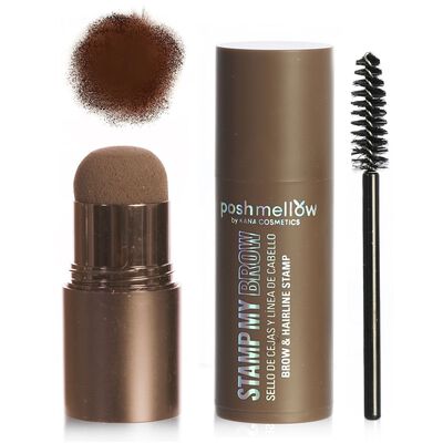 Poshmellow Brow Stamp Set Kit Estampado Cejas Dark Brown
