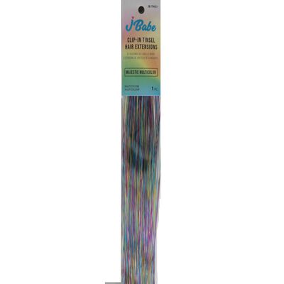 Jbabe Extensi&oacute;n Tinsel Multicolor Clip-in Reutilizable