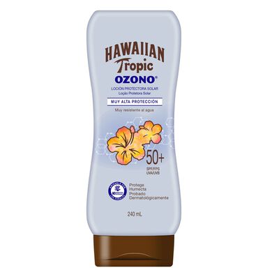 Protector Solar Hawaiian Tropic Ozono Fps 50+ Loci&oacute;n 240 Ml