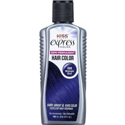 Kiss Tinte Semipermanente Azul Midnight Blue Kit 100 Ml
