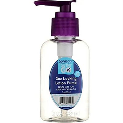 Sprayco Botella Dispensadora Loci&oacute;n 3oz Transparente Con Lock
