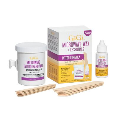 Gigi Cera Dura Depilatoria Tatuajes 8 Oz Sin Tiras Piel Sensible