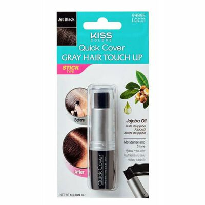 Kiss Colors Maquillaje Temporal Cabello 7g Jet Black
