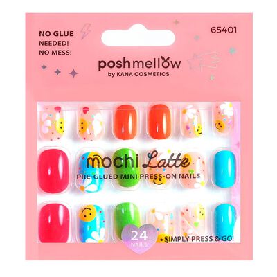Poshmellow U&ntilde;as Postizas Mini Pre-pegadas Mochi Latte Ni&ntilde;as