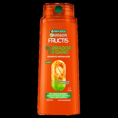 Garnier Fructis Shampoo Borrador De Da&ntilde;o Largo Perfecto 650 Ml