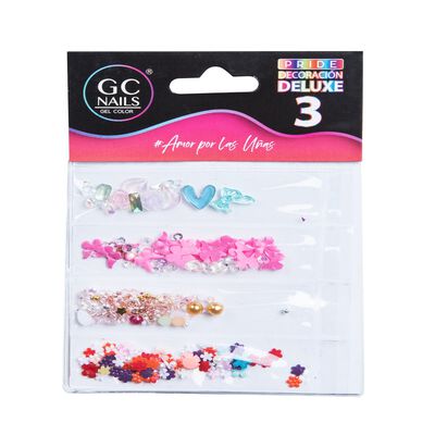 Gc Nails Decoraci&oacute;n U&ntilde;as Deluxe Modelo #3 Set Estilo Llamativo