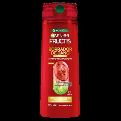 Garnier Fructis Borrador De Da&ntilde;o Post Qu&iacute;mica Shampoo 350 Ml
