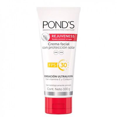 Ponds Crema Facial Rejuveness Fps30 Col&aacute;geno Vitamina E 200g