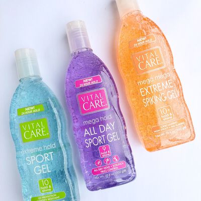 Vital Care Gel Capilar Extra Fuerte Mega Hold 10.6 Oz Sport