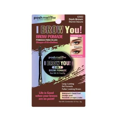 Poshmellow Brow Pomade Set 2 En 1 Dark Brown Waterproof