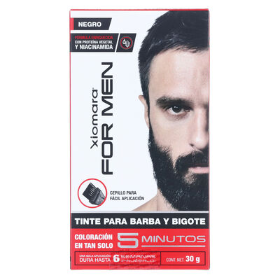 Xiomara For Men Tinte Barba Y Bigote Negro 30g Kit Completo