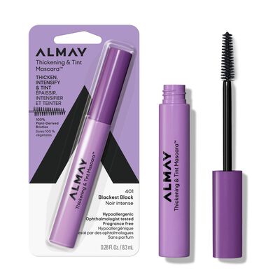 Almay M&aacute;scara De Pesta&ntilde;as Thick & Tint Blackest Black 8.44g
