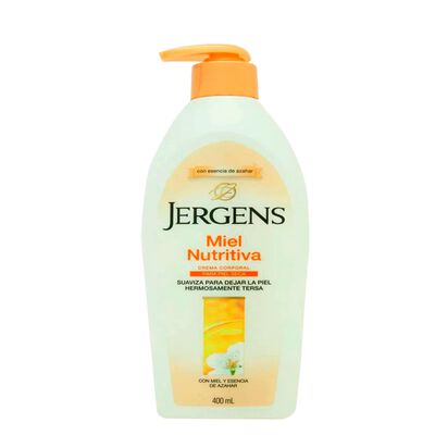 Jergens Crema Corporal Miel Nutritiva 400ml Hidrataci&oacute;n Profunda