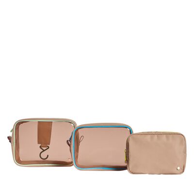 Travel Pouch Set 4 Bolsas Organizador De Viaje Y Cosm&eacute;ticos