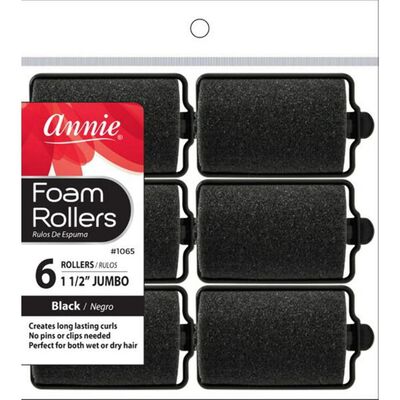 Annie Foam Rollers Rulos Negros Peque&ntilde;os 14