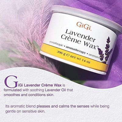 Gigi Cera Crema Lavanda Depilatoria 14 Oz Piel Sensible