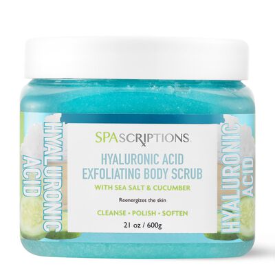 Spascriptions Exfoliante Corporal Con &Aacute;cido Hialur&oacute;nico, Sal Marina Y Pepino