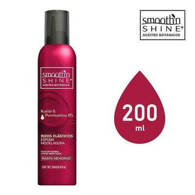 Smooth N Shine Mousse Modelador Rizos 200ml Definici&oacute;n Elasticidad