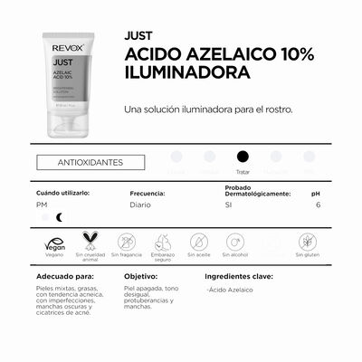 Revox B77 Just &Aacute;cido Azelaico 10% Soluci&oacute;n Iluminadora 30 Ml
