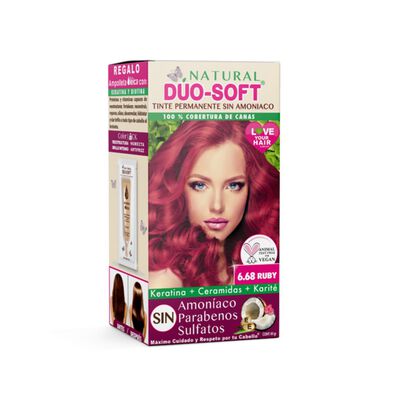 Natural Duo Soft Tinte Permanente Ruby 6.88 Vegano 60g