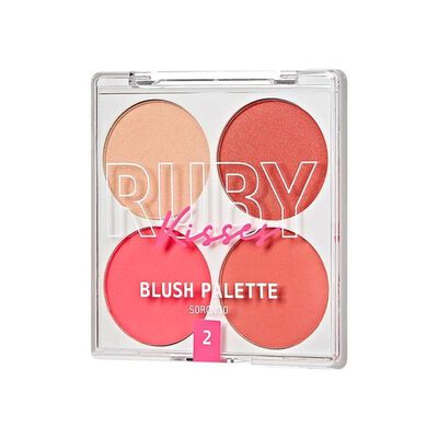 Ruby Kisses Rk Bare Blush Paleta 4 Tonos Mate E Iluminador