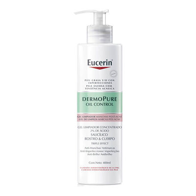 Eucerin Gel Limpiador 3effect Dermopure Anti Manchas Para Piel Grasa De 400 Ml