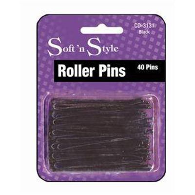 Soft N Style Pasadores Roller Pins Negro 40  3"