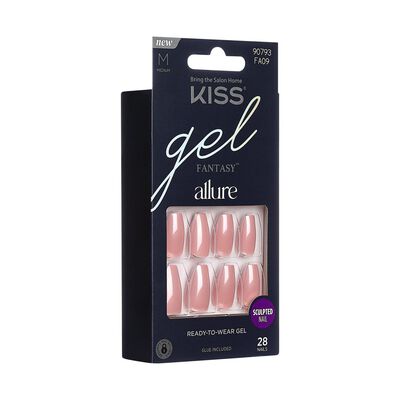 Kiss Set U&ntilde;as Postizas Press-on Ovaladas Cortas Blanco Gel