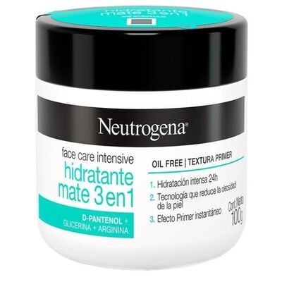 Neutrogena Crema Facial Mate 3 En 1 Hidratante 100g