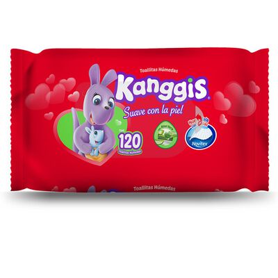 Kanggis Toallitas H&uacute;medas Beb&eacute; Aloe Vera 120pz12