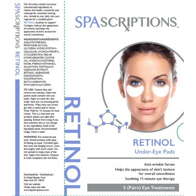 Spa Scriptions Parches Retinol Contorno De Ojos 5 Pares