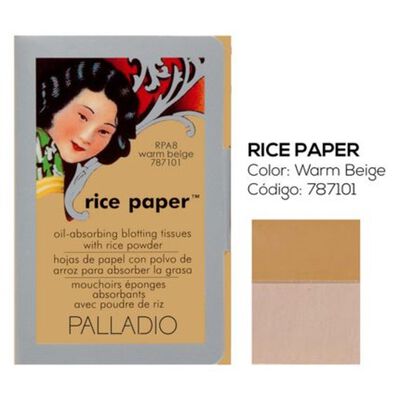 Palladio Papel De Arroz Facial Warm Beige Doble Funci&oacute;n 50 L&aacute;minas