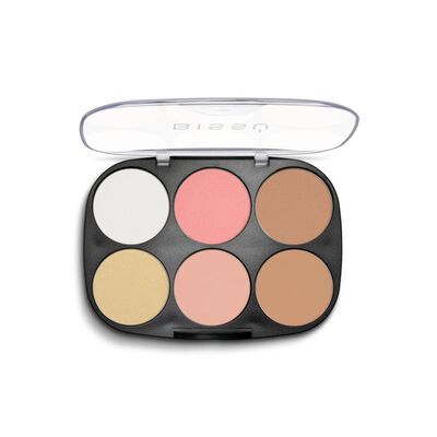 Bissu Paleta Rostro 6 Tonos La Mera Mera Compacta12
