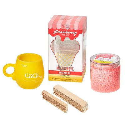 Gigi Cera Dura Scented Strawberry Kit 226g Microondas